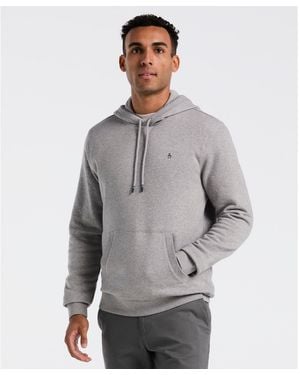Original Penguin Rain Heather Organic Fleece Hoodie - Grey