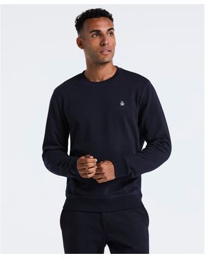 Original Penguin Sticker Pete Sweatshirt In Dark Sapphire - Blue