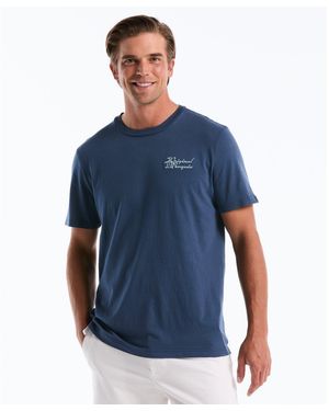 Original Penguin Ocean Scene Graphic T-shirt In Sargasso Sea - Blue