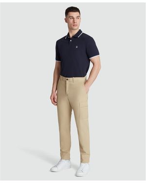 Original Penguin Twill Cargo Trousers In Travertine - Blue