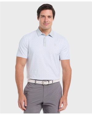 Original Penguin Geo Colour Block Golf Polo In Bright White