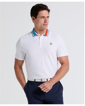 Original Penguin Pete's 70's Earl Golf Polo In Bright White