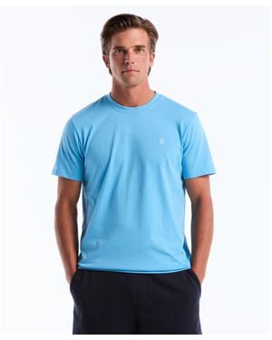 Original Penguin Pin Point Embroidered Logo T-shirt In Bonnie Blue