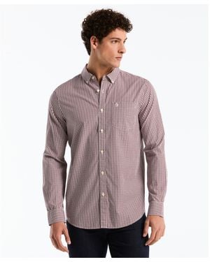 Original Penguin Gingham Shirt In Port Royale - Purple