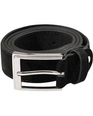 Original Penguin Mens Leather Belt In Black Leather