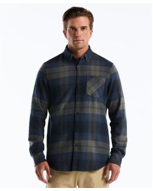 Original Penguin Lightweight Plaid Flannel Shirt In Sargasso Sea - Blue