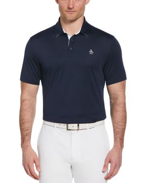 Original Penguin Original Block Design Golf Polo Shirt In Black Iris - Blue