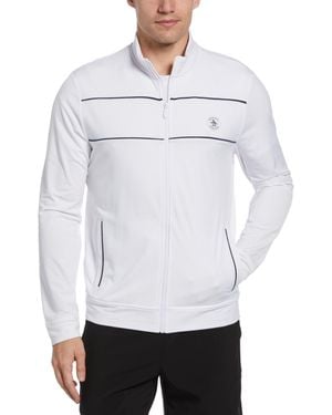 Original Penguin Essential Tennis Track Jacket In Bright White