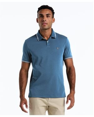 Original Penguin Icons Tipped Polo Shirt In Copen Blue