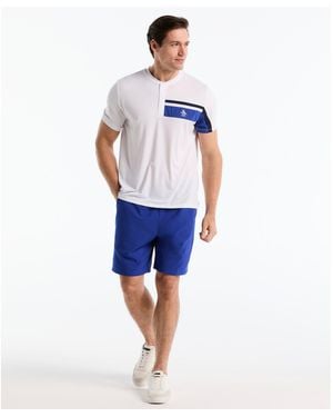 Original Penguin Performance Tennis Shorts In Surf The Web - Blue