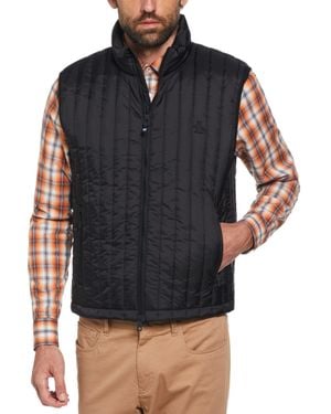 Original Penguin Quilted Gilet In True Black