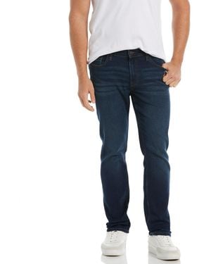 Original Penguin Vintage Wash Slim Fit Stretch Denim Trousers In Medium Vintage - Blue