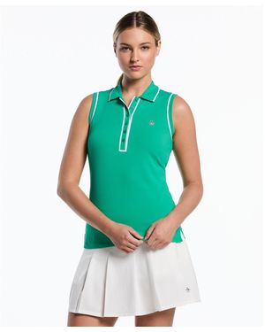 Original Penguin Women's Veronica Sleeveless Golf Polo In Emerald - Green