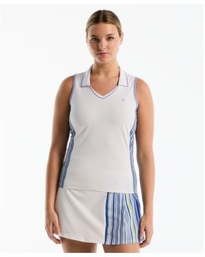 Original Penguin Women's Racerback Tennis Polo Tank In Bright White