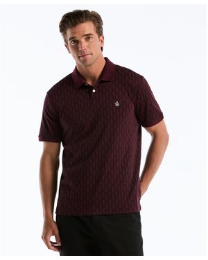 Original Penguin Bottles Print Polo In Port Royale - Red