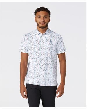 Original Penguin Sake-tini Print Golf Polo In Bright White
