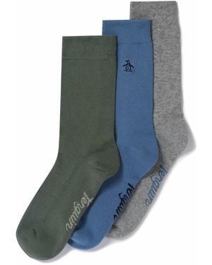 Original Penguin 3 Pack Terry Socks In Blue