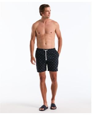 Original Penguin Re-pete Swim Shorts In Dark Sapphire - Multicolour