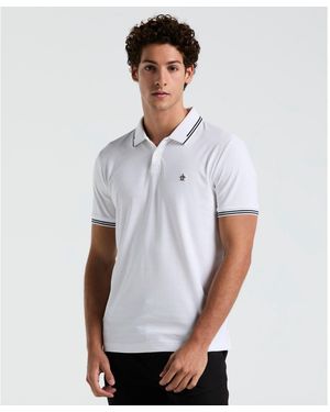 Original Penguin Icons Tipped Polo Shirt In Bright White