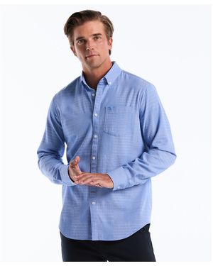 Original Penguin Jacquard Patchwork Shirt In Ultramarine - Blue