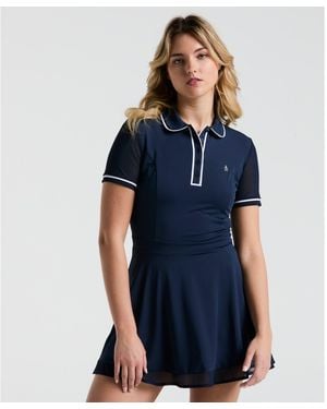 Original Penguin Women's Veronica Short Sleeve Dress In Black Iris - Blue