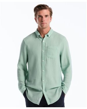 Original Penguin Waffle Dobby Shirt In Hemlock - Green