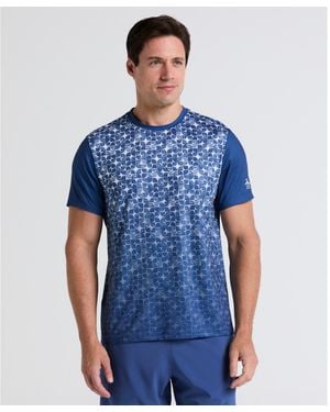 Original Penguin Blocked Graphic Performance Tennis T-shirt In True Navy - Blue