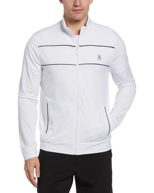 Original Penguin Essential Tennis Track Jacket In Bright White