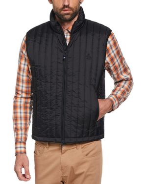Original Penguin Quilted Gilet In True Black