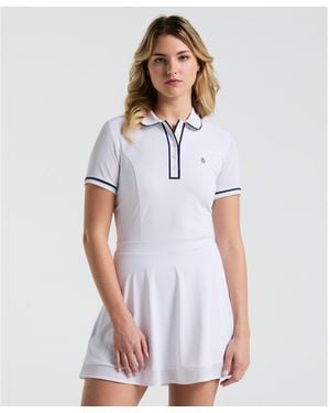 Original Penguin Women's Veronica Short Sleeve Dress In Bright White