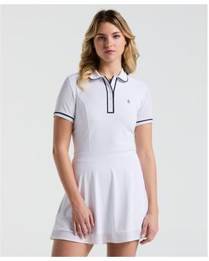 Original Penguin Women's Veronica Short Sleeve Dress In Bright White