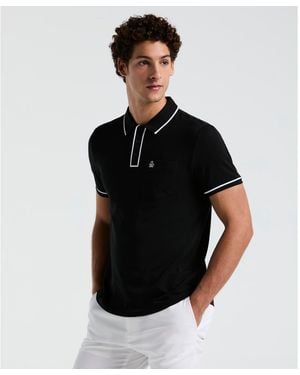 Original Penguin Earl Pique Polo Shirt In True Black
