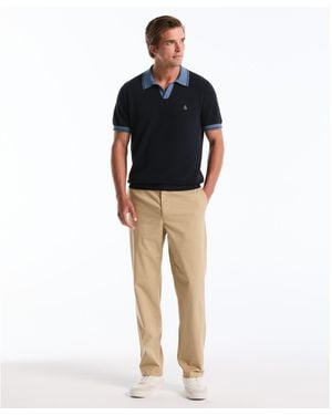 Original Penguin Straight Fit Chinos In Travertine - Black