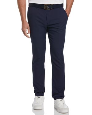 Original Penguin Flat Front Golf Trousers In Black Iris - Blue