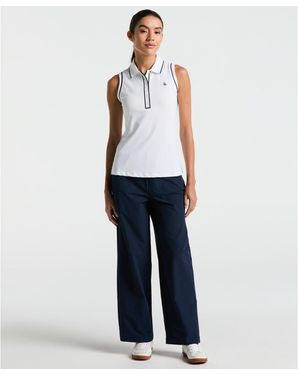 Original Penguin Women's Relaxed Golf Trousers With Elastic Waistband In Black Iris - Blue