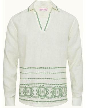 Orlebar Brown Relaxed Fit Long-Sleeve Overhead Shirt - White