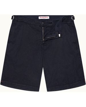 Orlebar Brown Longer-Length Garment Dye Linen-Blend Shorts - Blue