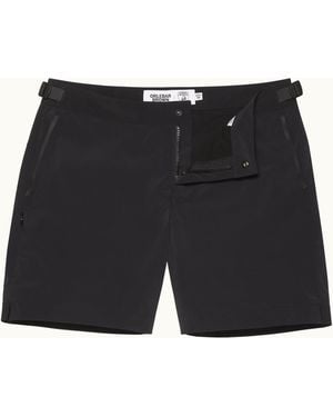 Orlebar Brown And Automobili Lamborghini 'Automobili Lamborghini' Logo Bonded Tape Mid-Length Swim Shorts - Black