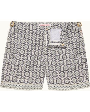 Orlebar Brown Classic Fit Swim Shorts With Passetto Print - White