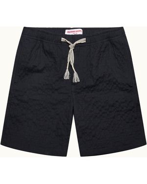 Orlebar Brown Luxury Seersucker Cotton Shorts - Blue