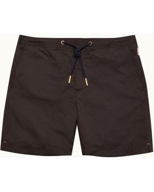 Orlebar Brown Seersucker Bulldog Swim Shorts - Black
