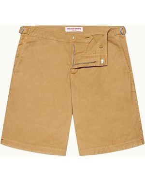 Orlebar Brown Longer-length Garment Dye Stretch Linen Shorts - Natural
