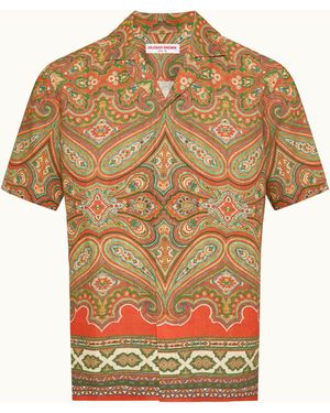 Orlebar Brown Relaxed Fit Short Sleeve Shirt - Red