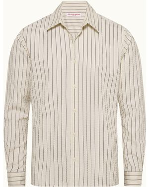Orlebar Brown Seersucker Stripe Shirt - White