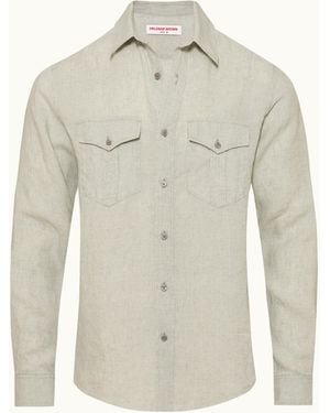 Orlebar Brown Tailored Linen Button Shirt - White