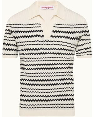 Orlebar Brown Knitted Polo Shirt - White