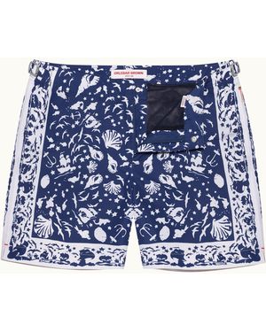 Orlebar Brown Mid-Length Ocean Print Swim Shorts - Blue