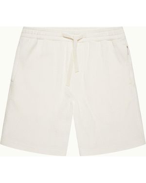 Orlebar Brown Classic Fit Seersucker Sweat Drawcord Shorts - White