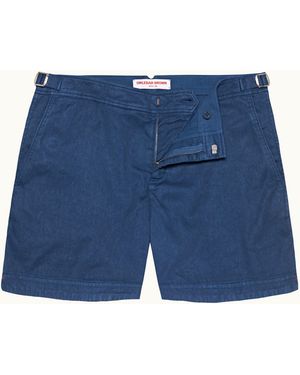 Orlebar Brown Mid-length Garment Dye Shorts Woven - Blue