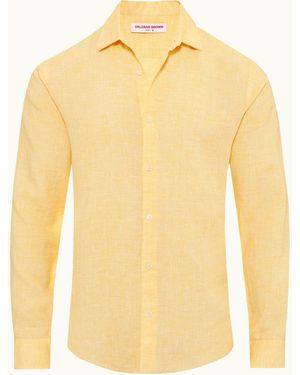 Orlebar Brown Giles Linen - Yellow